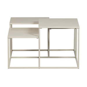 Béžový kovový konferenčný stolík 70x70 cm Mida – WOOOD vyobraziť