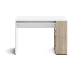 Biely pracovný stôl v dekore duba 114x50 cm Yale - TemaHome vyobraziť