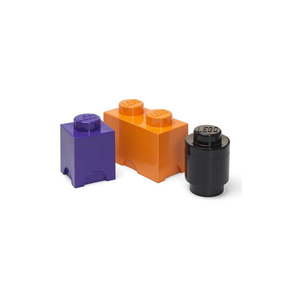 Plastové detské úložné boxy v súprave 3 ks Box - LEGO® vyobraziť