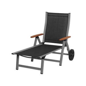 Čierne kovové záhradné ležadlo Ass Comfort - Sun Garden vyobraziť