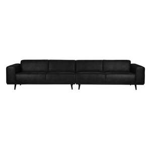 Čierna pohovka z imitácie semišu BePureHome Statement, 372 cm vyobraziť