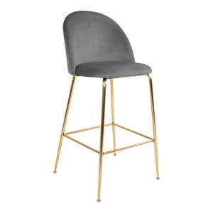 Sivé zamatové barové stoličky v súprave 2 ks 108 cm Lausanne – House Nordic vyobraziť