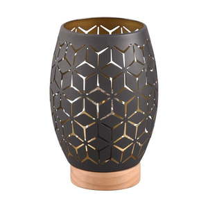 Čierna stolová lampa (výška 21 cm) Bidar – Trio vyobraziť