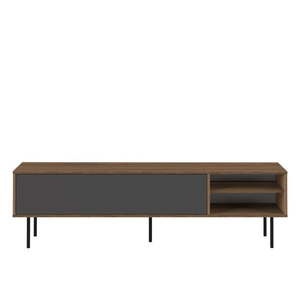 Sivý TV stolík v dekore orecha 165x40 cm Ampére - TemaHome vyobraziť