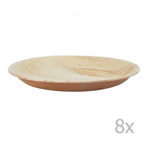 Sada 8 jednorazových tácok z palmového listu Esschert Design, ⌀ 22 cm vyobraziť