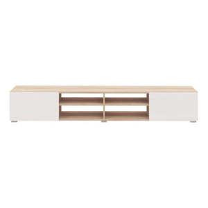 Krémový TV stolík v dekore duba 185x31 cm Podium - TemaHome vyobraziť