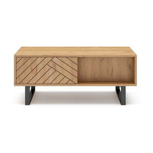 Konferenčný stolík v dekore duba v prírodnej farbe 55x110 cm Madona - Marckeric vyobraziť