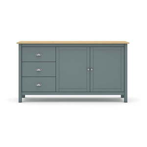 Komoda sivozelená z borovicového dreva 150x80x40 cm Misti – Marckeric vyobraziť