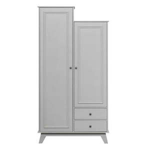 Svetlosivá detská šatníková skriňa z borovicového dreva 98x190 cm Lily – WOOOD vyobraziť