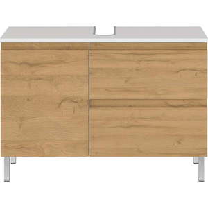 Biela skrinka pod umývadlo v dekore duba 80x56 cm Torrance - Germania vyobraziť