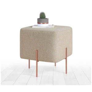Béžový taburet Copper – Artie vyobraziť
