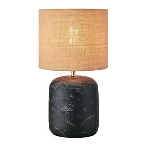 Stolová lampa s tienidlom z juty v čierno-prírodnej farbe (výška 45 cm) Montagna – Markslöjd vyobraziť