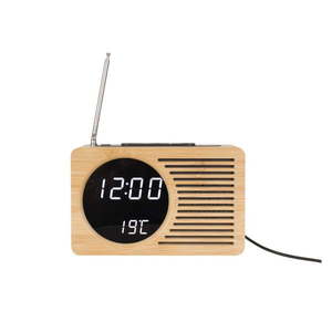Bambusový budík s rádiom Karlsson Retro vyobraziť