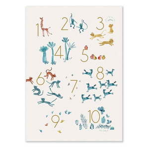 Detský obrázok 50x70 cm Numbers – Moulin Roty vyobraziť