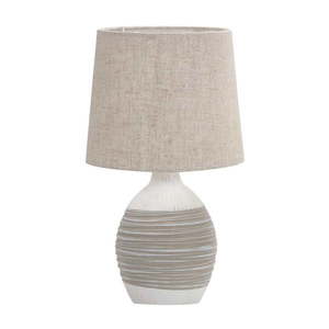 Béžová stolová lampa s textilným tienidlom (výška 35 cm) Ambon – Candellux Lighting vyobraziť