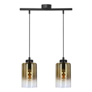 Čierne závesné svietidlo so skleneným tienidlom ø 10 cm Aspra – Candellux Lighting vyobraziť