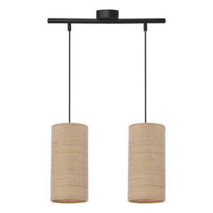 Béžové závesné svietidlo s ratanovým tienidlom ø 12 cm Fleri – Candellux Lighting vyobraziť
