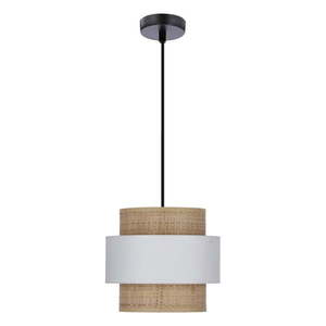 Závesné svietidlo s ratanovým tienidlom v bielo-prírodnej farbe ø 20 cm Rattan – Candellux Lighting vyobraziť