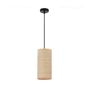 Béžové závesné svietidlo s ratanovým tienidlom ø 12 cm Fleri – Candellux Lighting vyobraziť