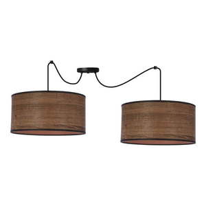 Hnedé závesné svietidlo s ratanovým tienidlom ø 30 cm Legno – Candellux Lighting vyobraziť