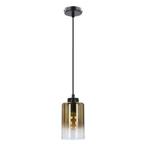 Čierne závesné svietidlo so skleneným tienidlom ø 10 cm Aspra – Candellux Lighting vyobraziť