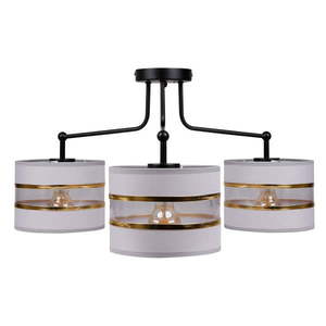 Biele stropné svietidlo s textilným tienidlom ø 20 cm Andy – Candellux Lighting vyobraziť