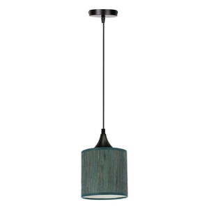 Tmavozelené závesné svietidlo s textilným tienidlom ø 15 cm Patti – Candellux Lighting vyobraziť