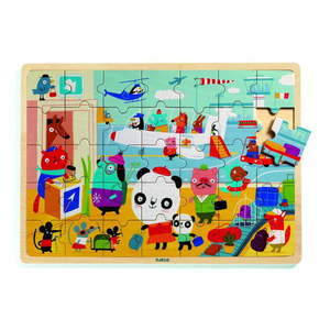 Detské drevené puzzle Djeco Letisko vyobraziť