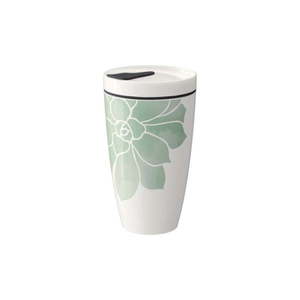 Zeleno-biely porcelánový cestovný hrnček Villeroy & Boch Like To Go, 350 ml vyobraziť