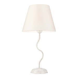 Biela stolová lampa s textilným tienidlom (výška 52 cm) Fabrizio – LAMKUR vyobraziť