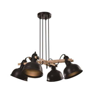 Čierne závesné svietidlo s kovovým tienidlom Reno - Candellux Lighting vyobraziť
