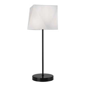 Biela stolná lampa s textilným tienidlom, výška 52, 5 cm Carla – LAMKUR vyobraziť