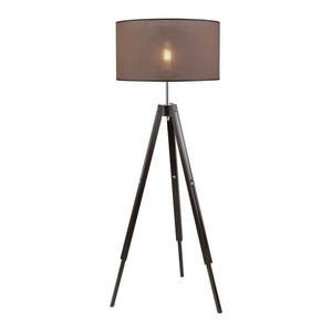 Čierna stojacia lampa s textilným tienidlom (výška 130 cm) Sofia – LAMKUR vyobraziť