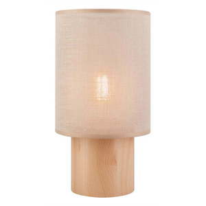 Svetlohnedo-béžová stolná lampa s textilným tienidlom, výška 30 cm Ari – LAMKUR vyobraziť