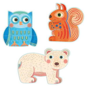 Sada 3 detských puzzle Djeco Forest vyobraziť