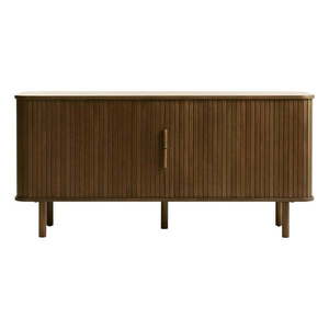 Hnedá nízka komoda v dekore duba s posuvnými dverami 76x160 cm Cavo – Unique Furniture vyobraziť