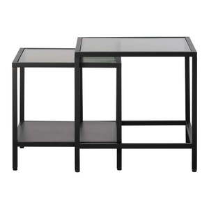 Sklenené odkladacie stolíky v súprave 2 ks 50x50 cm Bronco – Unique Furniture vyobraziť
