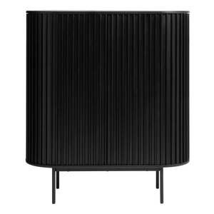 Čierna skrinka v dekore duba 125x110 cm Siena – Unique Furniture vyobraziť