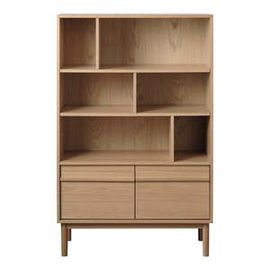 Knižnica v dekore duba v prírodnej farbe 140x90 cm Ponza – Unique Furniture vyobraziť