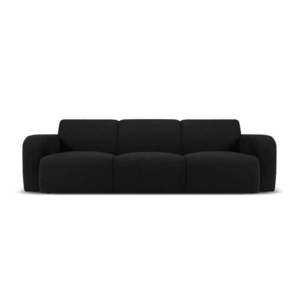 Čierna pohovka z textílie bouclé 235 cm Molino – Micadoni Home vyobraziť
