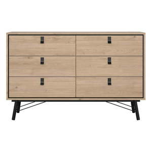 Nízka komoda v dekore duba v prírodnej farbe 153x95 cm Ry – Tvilum vyobraziť