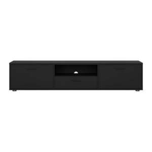 Čierny TV stolík 177x38 cm Media – Tvilum vyobraziť