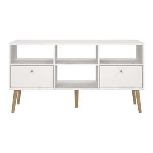 Biely TV stolík 117x61 cm Bodo – Tvilum vyobraziť