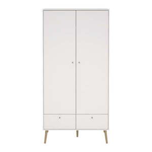 Biela šatníková skriňa 99x200 cm Bodo – Tvilum vyobraziť