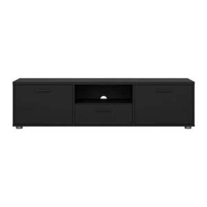 Čierny TV stolík 147x38 cm Media – Tvilum vyobraziť