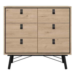 Nízka komoda v dekore duba v prírodnej farbe 102x99 cm Ry – Tvilum vyobraziť