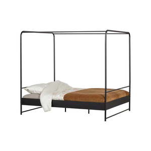 Čierna dvojlôžková kovová posteľ vtwonen Bunk, 160 x 200 cm vyobraziť