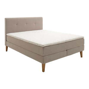 Béžová boxspring posteľ 180x200 cm Stockholm – Meise Möbel vyobraziť