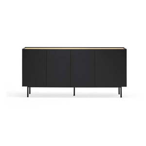 Čierna nízka komoda v dekore duba 165x78 cm Arista – Teulat vyobraziť