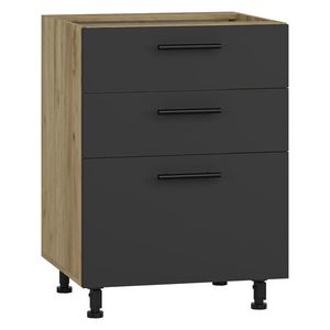 HALMAR Vento D3S H-60/82 dolná kuchynská skrinka dub craft / antracit vyobraziť